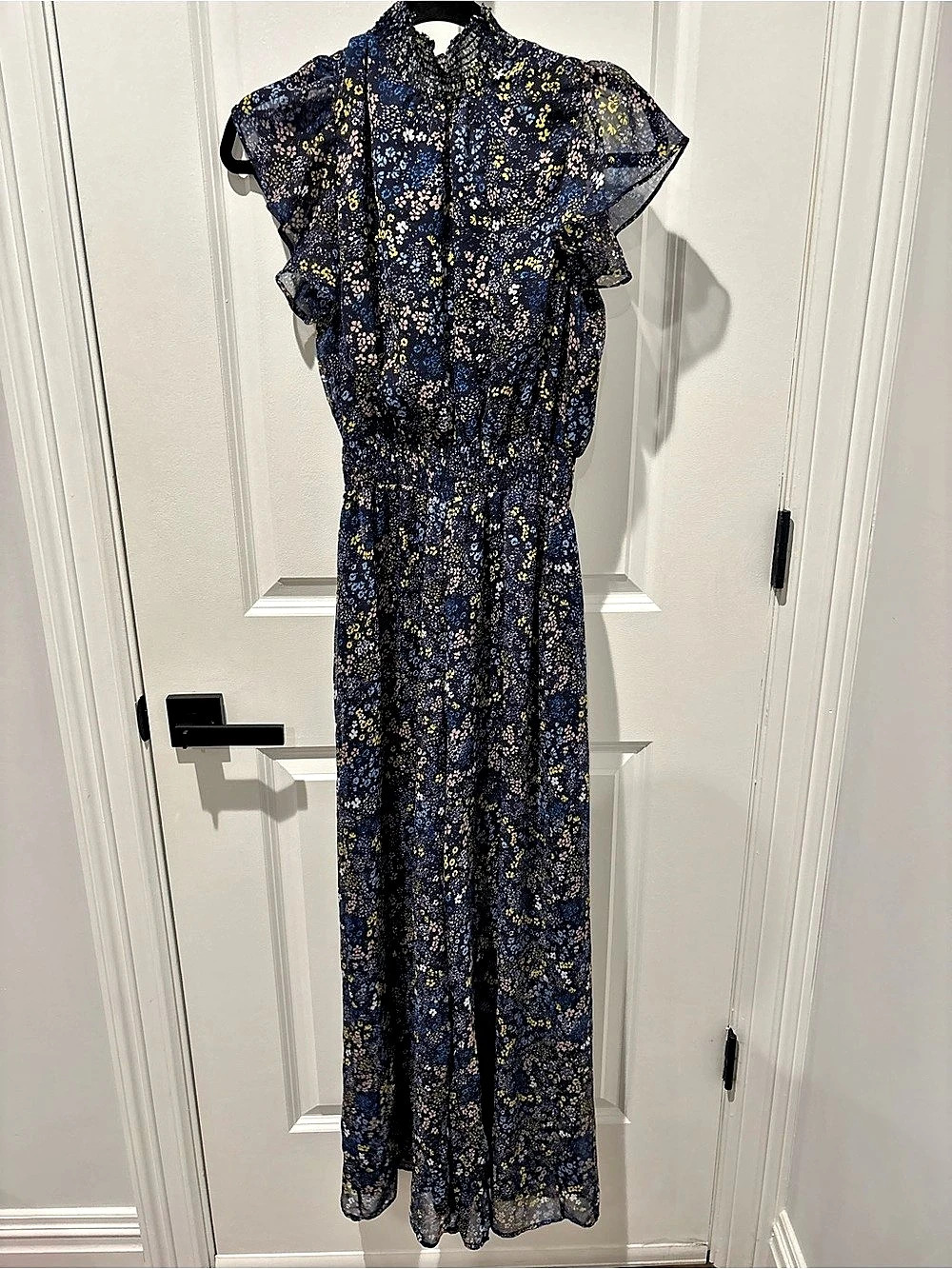 MSK Floral jumpsuit in Blue & Yellow Size Medium